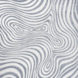 8' Light Blue And Ivory Square Abstract Indoor Outdoor Area Rug