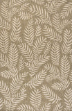 6' X 9' Brown And Beige Floral Indoor Outdoor Area Rug