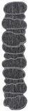 8' Dark Gray And Gray Medallion Indoor Outdoor Runner Rug
