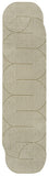 8' Cream And Natural Abstract Indoor Outdoor Runner Rug