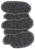 6' X 9' Dark Gray And Gray Medallion Indoor Outdoor Area Rug