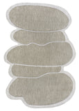 4' X 6' Beige And Cream Medallion Indoor Outdoor Area Rug