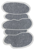 8' X 10' Blue And Cream Medallion Indoor Outdoor Area Rug