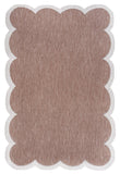 6' X 9' Rose And Cream Indoor Outdoor Area Rug