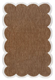 9' X 12' Terra Cotta And Cream Indoor Outdoor Area Rug