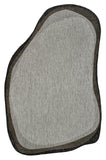 5' X 8' Gray And Black Abstract Indoor Outdoor Area Rug