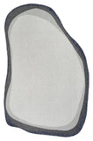 4' X 6' Cream And Navy Blue Abstract Indoor Outdoor Area Rug