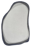6' X 9' Cream And Navy Blue Abstract Indoor Outdoor Area Rug