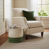 19" White Nesting Jute Basket