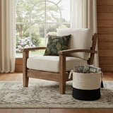 17" White Nesting Jute Basket
