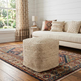 18" Natural Jute Pouf Ottoman