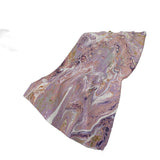 50" X 70" Lavender Pink And Ivory Abstract Plush Throw Blanket