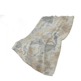 50" X 70" Beige And Gray Abstract Plush Throw Blanket