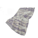 50" X 70" Purple Ivory And Gray Abstract Plush Throw Blanket