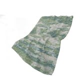 50" X 70" Green Teal And Beige Abstract Plush Throw Blanket