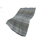 50" X 70" Gray And Charcoal Geometric Plush Throw Blanket
