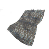 50" X 70" Chocolate And Blue Geometric Plush Throw Blanket