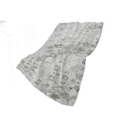 50" X 70" Gray And Ivory Floral Plush Throw Blanket