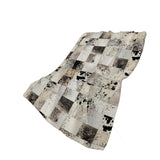 50" X 70" Granite Gray Black And Ivory Animal Print Plush Throw Blanket