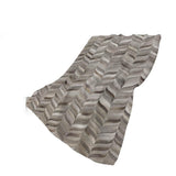 50" X 70" Gray Ivory And Beige Abstract Plush Throw Blanket
