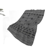 50" X 70" Gray And Black Geometric Plush Throw Blanket