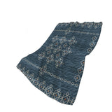 50" X 70" Blue And Rust Geometric Plush Throw Blanket