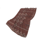 50" X 70" Rust And Ivory Geometric Plush Throw Blanket