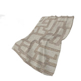 50" X 70" Taupe And Coffee Abstract Plush Throw Blanket