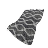 50" X 70" Gray And Charcoal Geometric Plush Throw Blanket