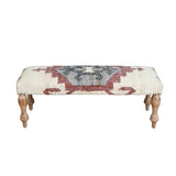 Beige Fabric and Solid Manufactured Wood Free Form Solid Furniture Set