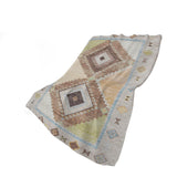 50" X 70" Taupe Beige And Brown Geometric Plush Throw Blanket