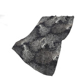 50" X 70" Midnight Ivory And Gray Floral Plush Throw Blanket