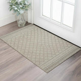 2' X 3' Tan And Brown Diamond Area Rug