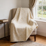 50" X 70" Sand And Ivory Microfiber Animal Print Plush Throw Blanket