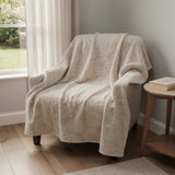 50" X 70" Beige Sand Dollar Microfiber Plush Throw Blanket