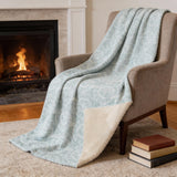 50" X 70" Green And Ivory Microfiber Animal Print Plush Throw Blanket
