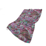 50" X 70" Raspberry Red And Green Abstract Plush Throw Blanket