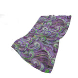 50" X 70" Purple Green And Ivory Abstract Plush Throw Blanket