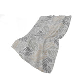 50" X 70" Gray And Charcoal Leaves Plush Throw Blanket