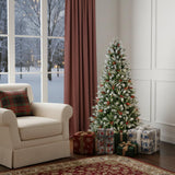 5' Green And White Full Fir Christmas Tree With Decorations
