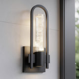 Black Transparent LED Dimmable Outdoor Hanging Light