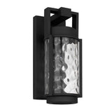 Black Hammered LED Dimmable Outdoor Hanging Light