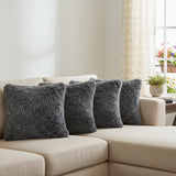 Set of Four 18" X 18" Blue Lumbar Polyester Blend Throw Pillow Covers