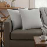 Set of Two 20" Gray Cotton Throw Pillows