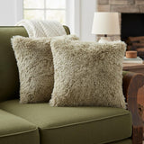 Set of Two 20" Taupe Throw Pillows