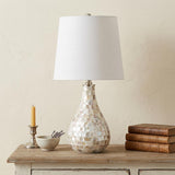 21" Clear Novelty Desk Lamp With Drum Shade