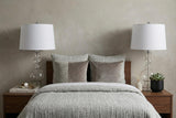 Set of Two 29" Silver Novelty Table Lamps With Drum Shades