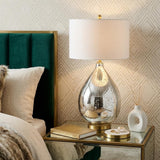 31" Gold Novelty Table Lamp With Globe Shade