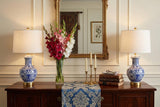 Set of Two 25" Gold Novelty Table Lamps With Globe Shades