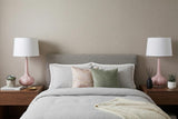 Set of Two 29" Clear Novelty Table Lamps With Drum Shades